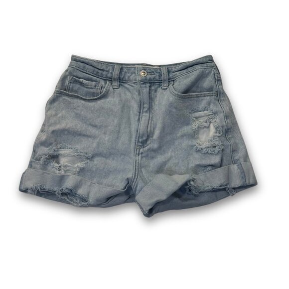 Hollister Pants - Hollister Distressed Cuffed Short Shorts | Size 1 | Curvy Ultra High-Rise Mom